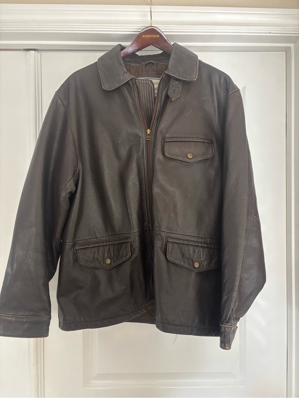 The Gap Men’s Leather Zip Jacket